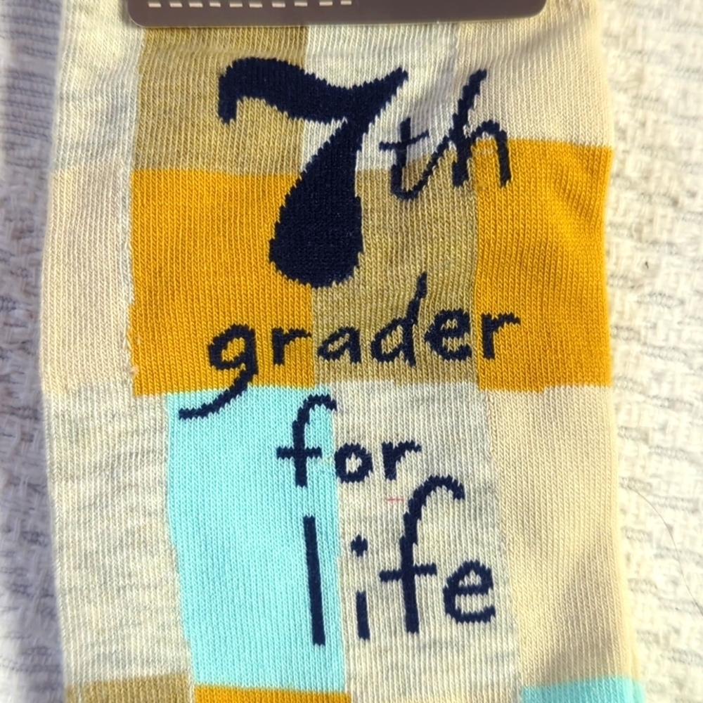 Socks--Men's Socks 7th Grader for Life Blue Q